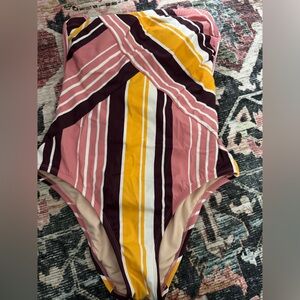 Kona Sol Multicolor Striped Top